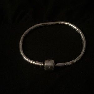 Sterling Silver Size 6.3” Charm Bracelet